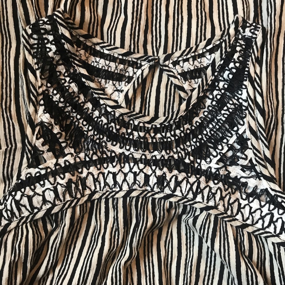 Ecote Striped Crochet Dress - Picture 2 of 8
